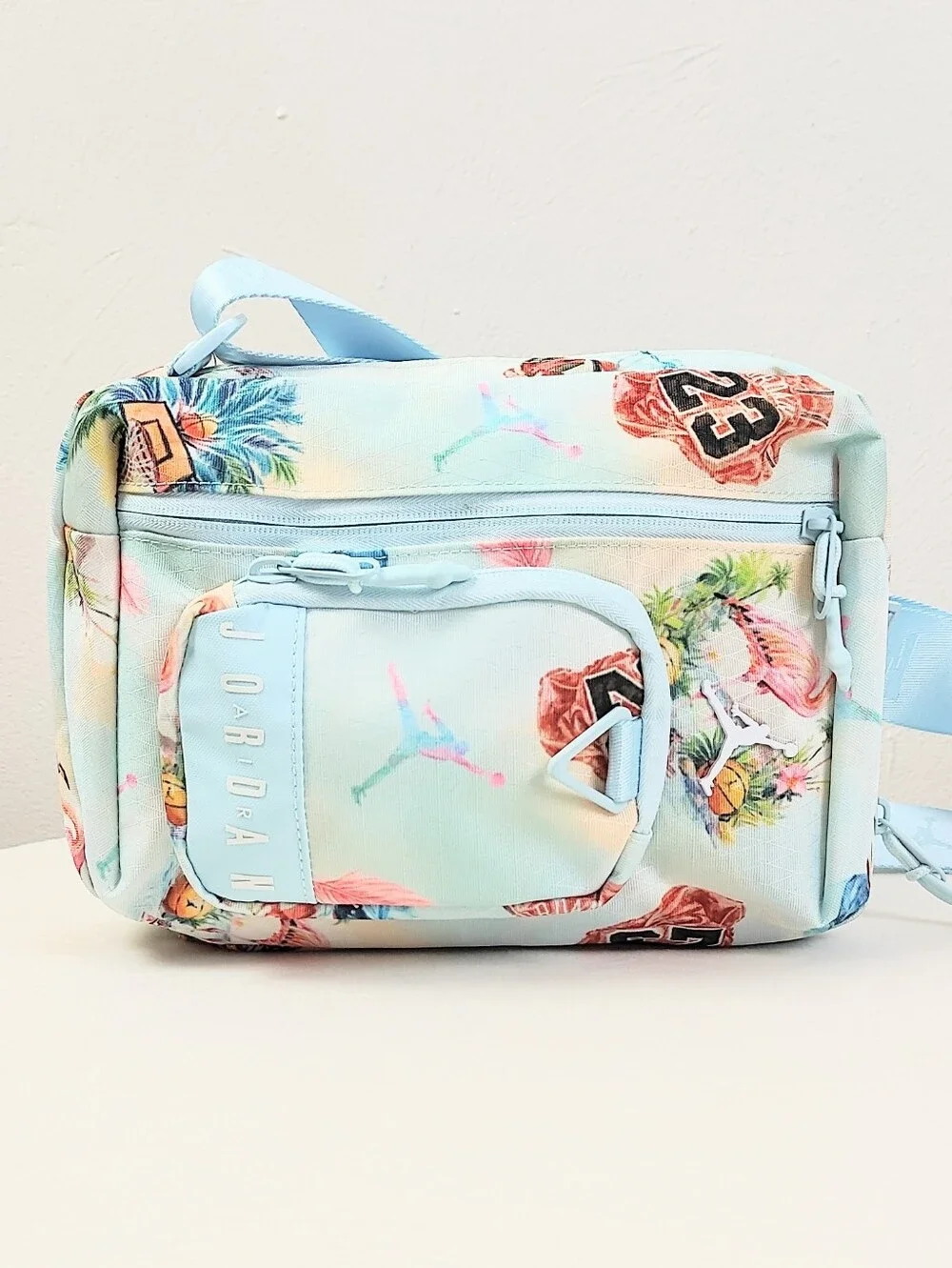 NEW! Air Jordan Collectors Crossbody Bag Flamingo Sling Bag 23 Cordura Travel
